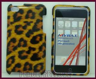 Gold Leopard Cheetah Print Snap On Hard Case Cover for iPod Touch 4th 