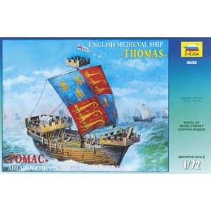  Zvezda   1/72 English Medieval Ship Thomas (Plastic Model Ship 