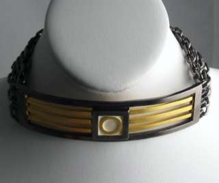 VINTAGE KARL LAGERFELD GRAPHIC CHOKER 1980s  