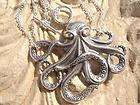 octopus necklace silver  