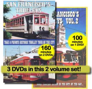 San Francisco Trolleys, New & Vintage 2 Volumes, 3 DVDs  