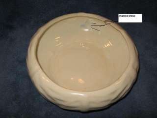 McCoy Pottery Bowl / Planter White Basketweave Old  
