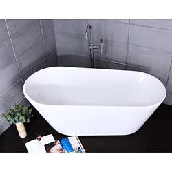Free standing Deep Soak Bath Tub and Faucet  