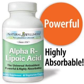 Natural Wellness Alpha R lipoic Acid Superior Antioxidant 60 capsules 