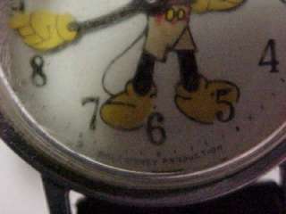 Vintg 1970s Walt Disney Productions Mickey Mouse Watch  