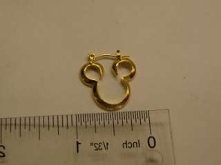 14 KT GOLD OVERLAY mickey mouse hoop earring/gifts/1/baby earrings 