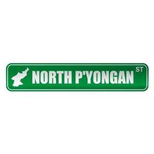  NORTH PYONGAN ST  STREET SIGN CITY NORTH KOREA