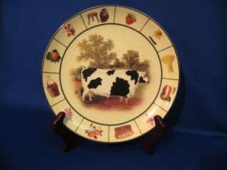 Formalities Barnyard Collection 8 Plate COW Baum Bros  