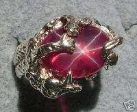 MENS DRAGON 16X12 LINDY LINDE TRANSPARENT STAR RUBY CREATED SAPPHIRE S 