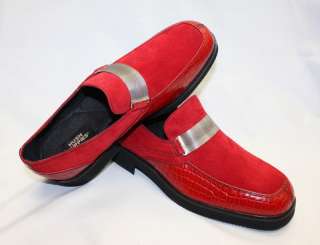 HUSH PUPPIES SHOES * CARDINAL RED CROCO * SLIP ON  