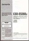 AIWA INSTRUCTION MANUAL CSD ES360u CD CASSETTE RECORDER