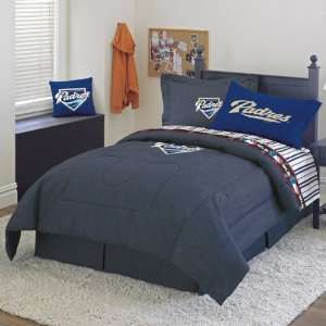 San Diego Padres Blue Denim Queen Size Comforter and Sheet Set  