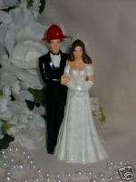 Fireman Bride & Groom Wedding Supplies CAKE TOPPER  