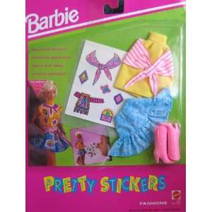   PRETTY STICKERS FASHIONS (Blue & Yellow) Clothes (1992) Toys & Games
