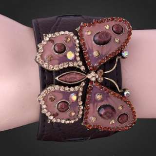 ARINNA Swarovski topaz Crystal agate butterfly Bracelet  