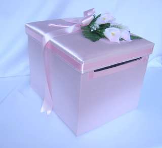Wedding Ivory Calla Lily Card Box Customized color  