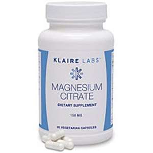  Klaire Labs   Magnesium Citrate 150 mg 90 caps Health 