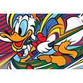   Interpretive Donald Skiing Donald Duck Collectible Giclee Canvas Art