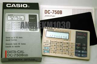 Rare Vintage Casio DC 750B Calculator Data Storage NEW NOS  