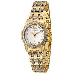 Wittnauer Womens Goldplated Crystal Diamond accent Watch   