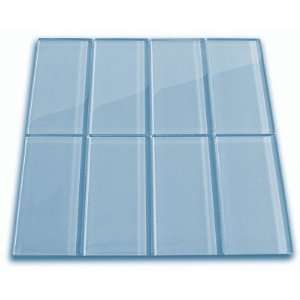 Horizon Marine Sky Blue Brick 12 x 12 Inch Kitchen Bathroom Blue Glass 