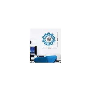 Home & decor Home & Decor Wall Sticker Decals   Clock (Blue Flame 