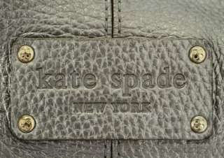 Kate Spade Metallic Silver Pebbled Leather & Gold Zip Shoulder Bag 