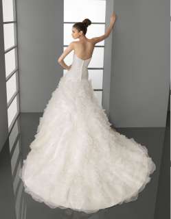 Slinky Organza Wedding dress Bridal Gown Size Free New custom color or 