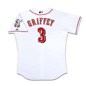  Ken Griffey Jr. Cincinnati Reds Autographed Home/White #3 