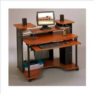  Studio RTA Wood Computer Desk in Black and Cherry Office 