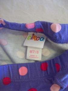 CIRCO Little Girl Purple Pants w/ Polka Dots Size M 7 8  