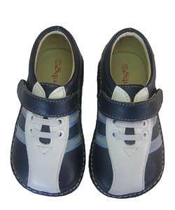 Squeakies Infant and Toddler Blue and White Shoes  