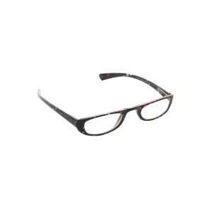 Zoom (C119) Black With Pink Polka Dots Plastic Frame Reading Glasses 