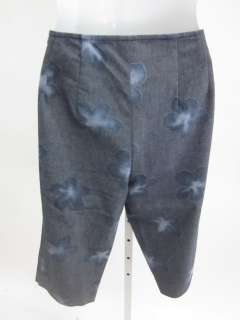 WORTH Blue Floral Print Cropped Denim Jeans Pants Sz 4  