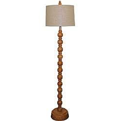 Luisito 1 light Natural Wooden Floor Lamp  