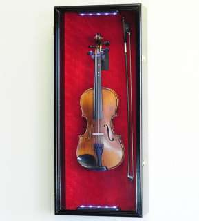 Violin / Mandolin Display Case Cabinet Wall Rack Holder  