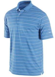 2011 Nike Golf Dri Fit Tech Core Stripe Polo Mens Golf Shirt SS Valor 