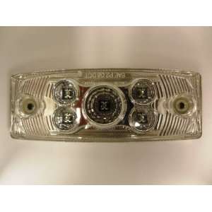   Amber Rectangular LED Clearance/Side Marker Light with Clear Lens