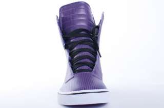 NEW MENS RADII NOBLE PURPLE BLACK PERFORATED HIGH TOP SNEAKERS SHOES 
