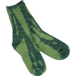  Satori Tie Dye Crew Socks [Large] Green Tie Dye Sports 