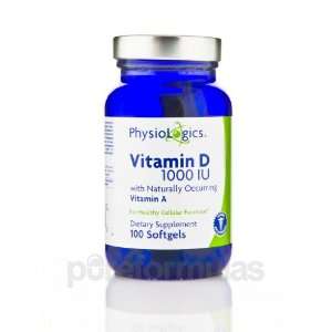  Physiologics Vitamin D3 1000IU with Vitamin A 100 Softgels 