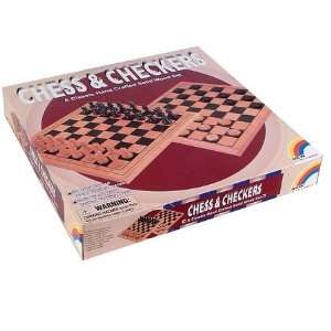 Wooden Chess and Checkers Set Toys & Games