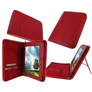  rooCASE Executive Portfolio (Red) Leather Case Cover with 
