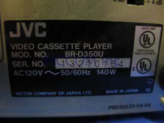 This auction is for a JVC BR D350U D9 Digital S Player that was 
