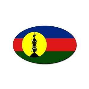  New Caledonia Flag oval sticker 