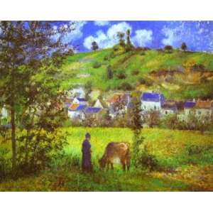  Oil Painting Landscape at Chaponval Camille Pissarro 