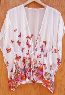 Delicate Sheer Butterfly Field Winged Over Blouse & Anthropologie 