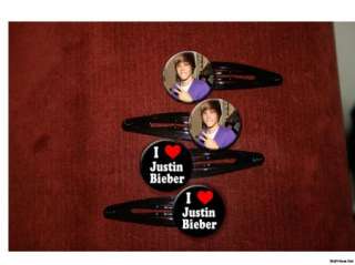 JUSTIN BIEBER peace set of 4 hair clips barrettes  