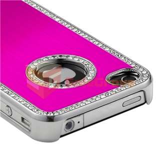   Diamond Aluminium Hard Case Cover+Film Guard for iPhone 4 G 4S  