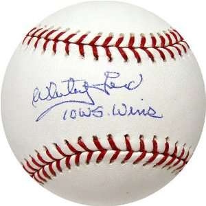   Autographed Baseball with 10 WS Wins Inscription